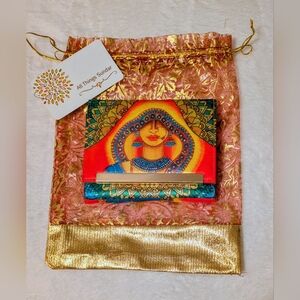 All Things Sundar Indian Woman Wallet Card Holder Bright Multicolor
